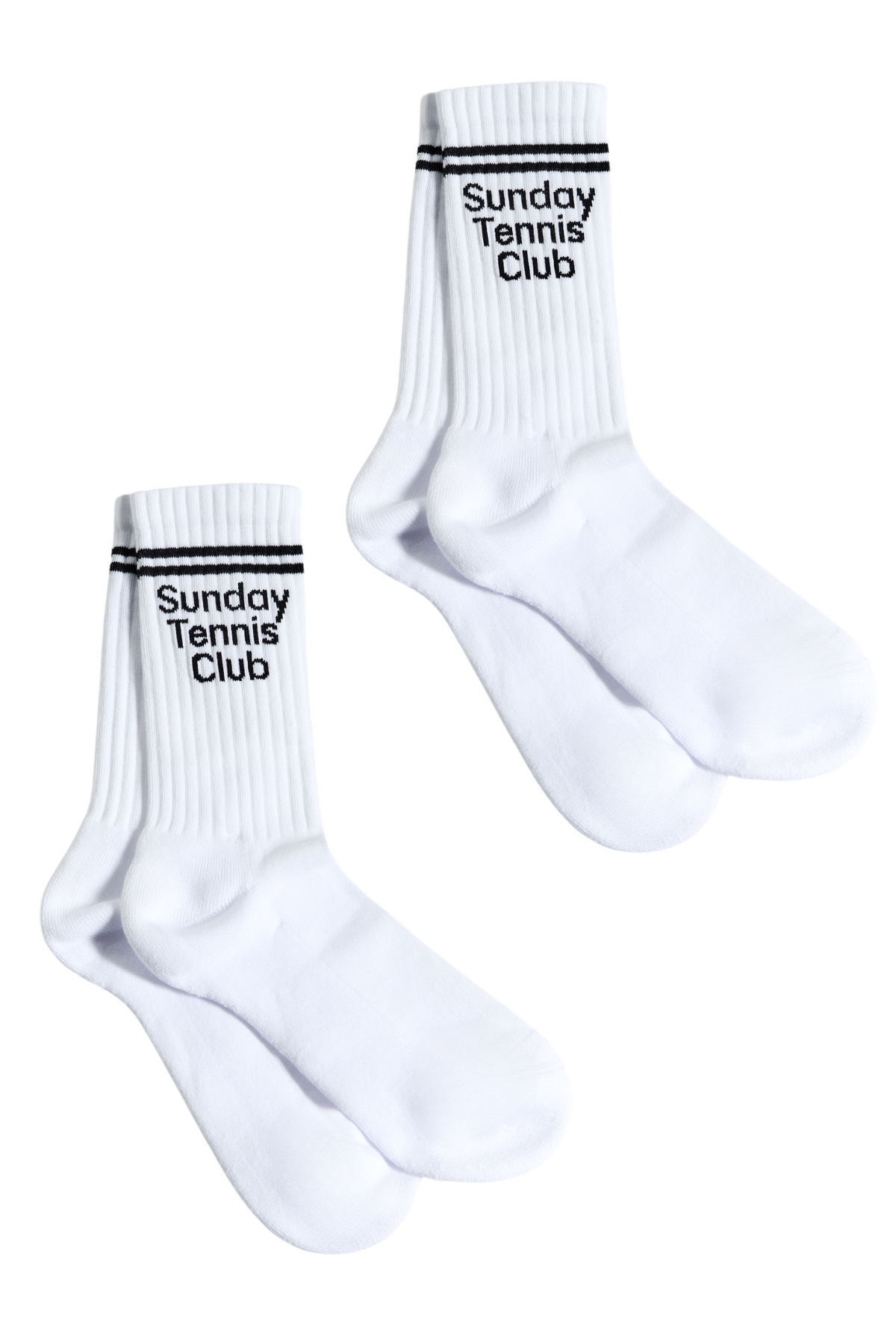 2x Sunday Tennis Club Socks - White