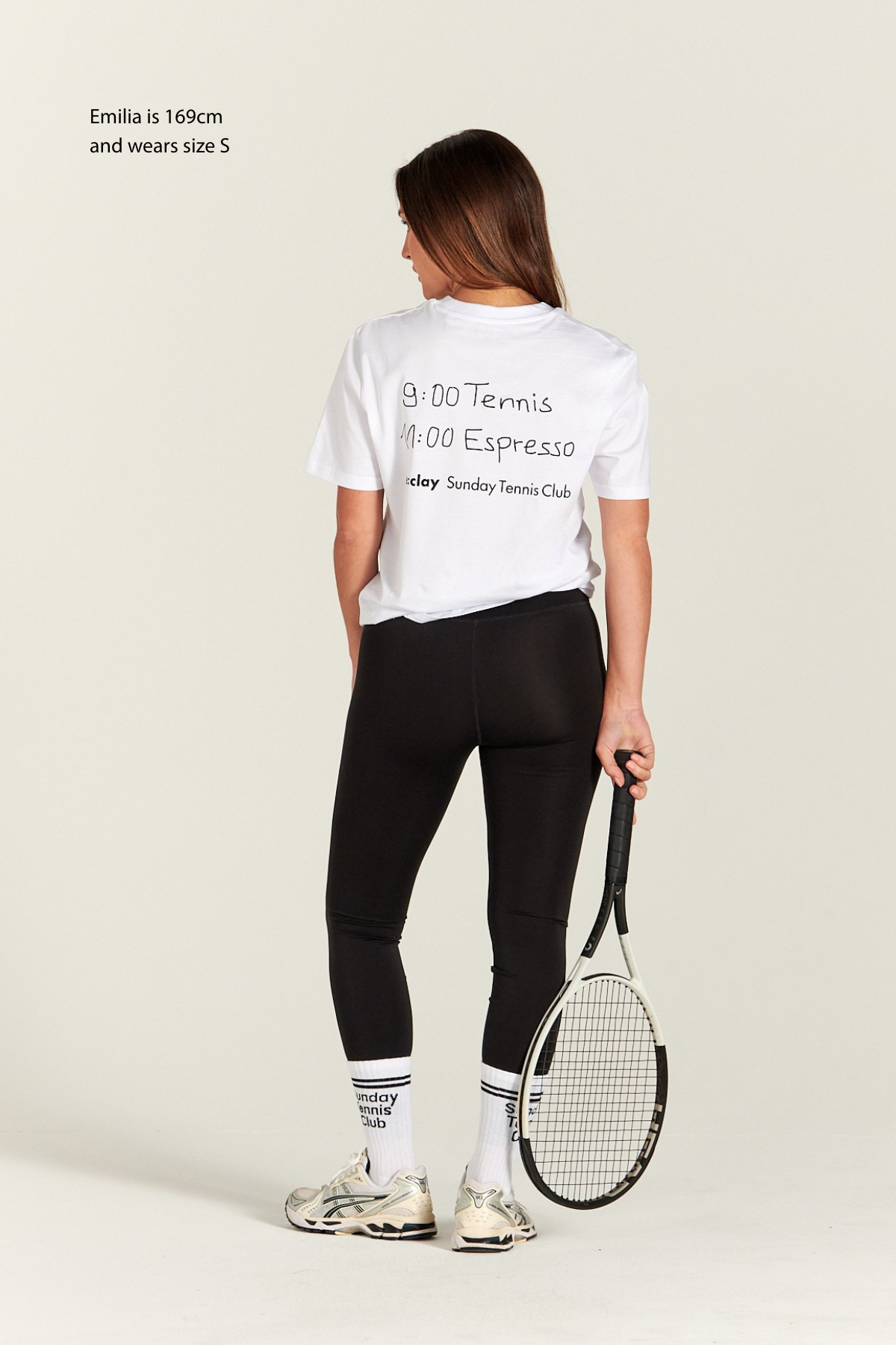 9:00 Tennis 11:00 Espresso - Weiß T-Shirt