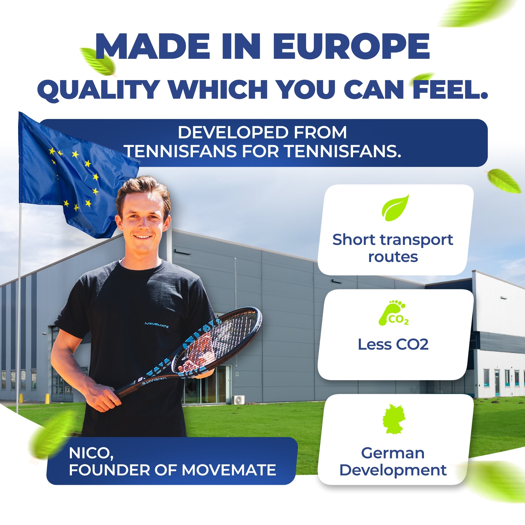 MOVEMATE Tennis Trainer Set with Wilson® Tennis Ball and Carry Bag