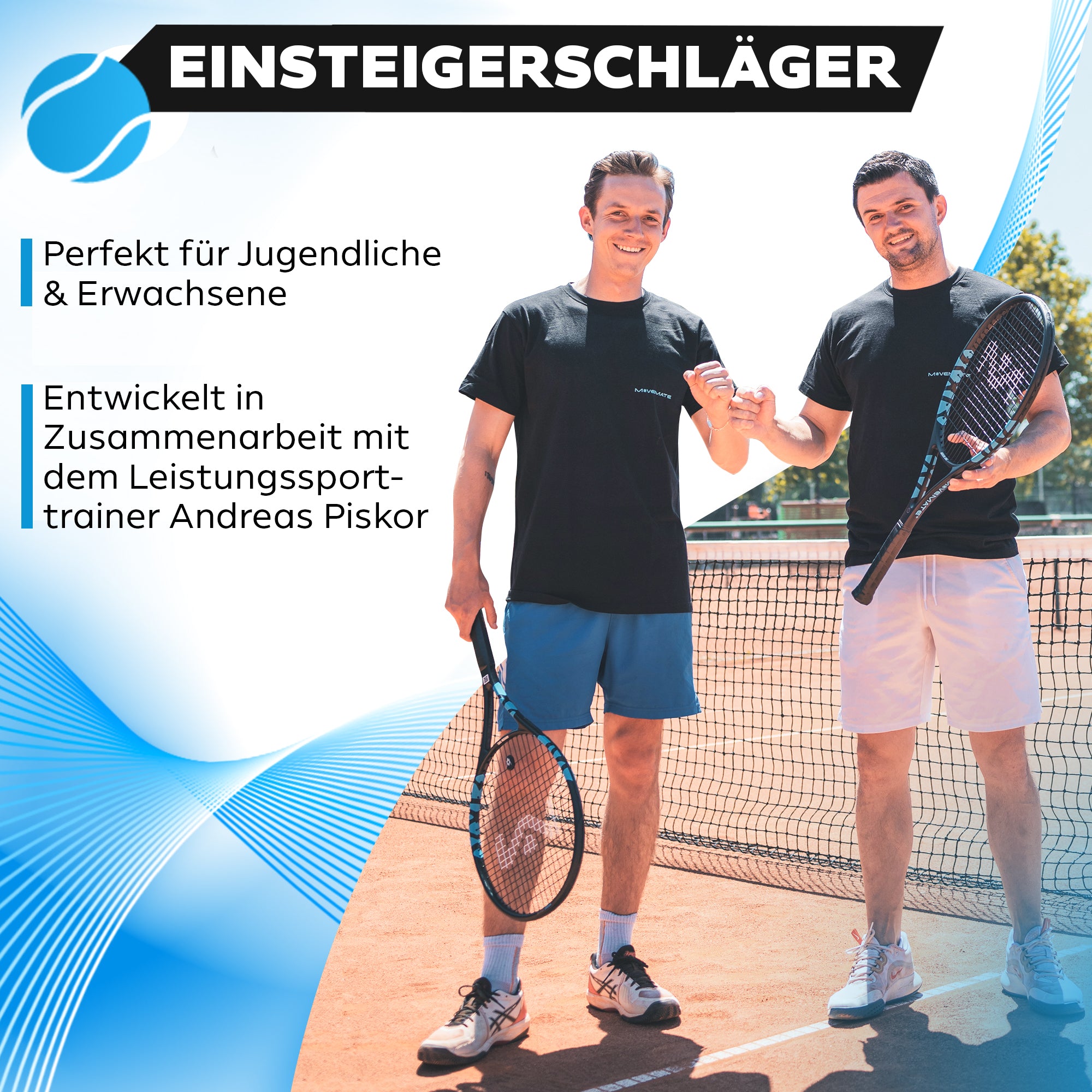 MOVEMATE® Tennisschläger Arrow One | Allrounder für Anfänger