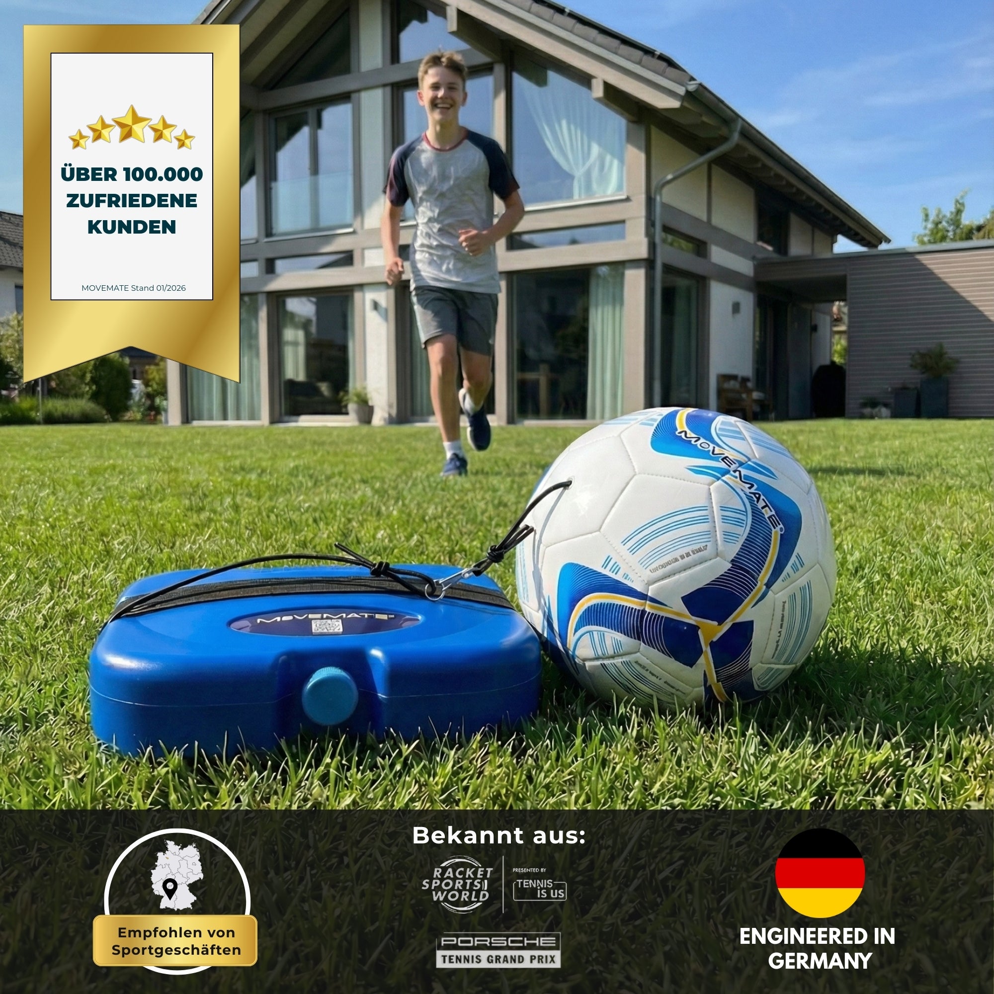 MOVEMATE® Fußball-Training Set inkl. Fußball mit Schnur