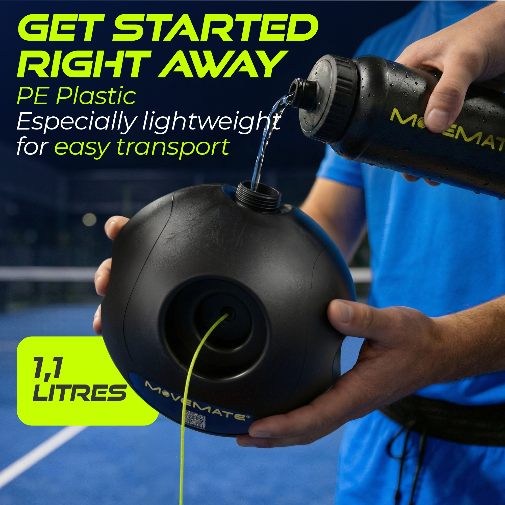 MOVEMATE Padel Trainer Set with Wilson® Padel Ball and Carry Bag