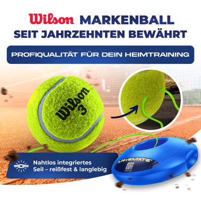 MOVEMATE Tennis-Trainer Set mit Wilson® Tennisball und Tragetasche